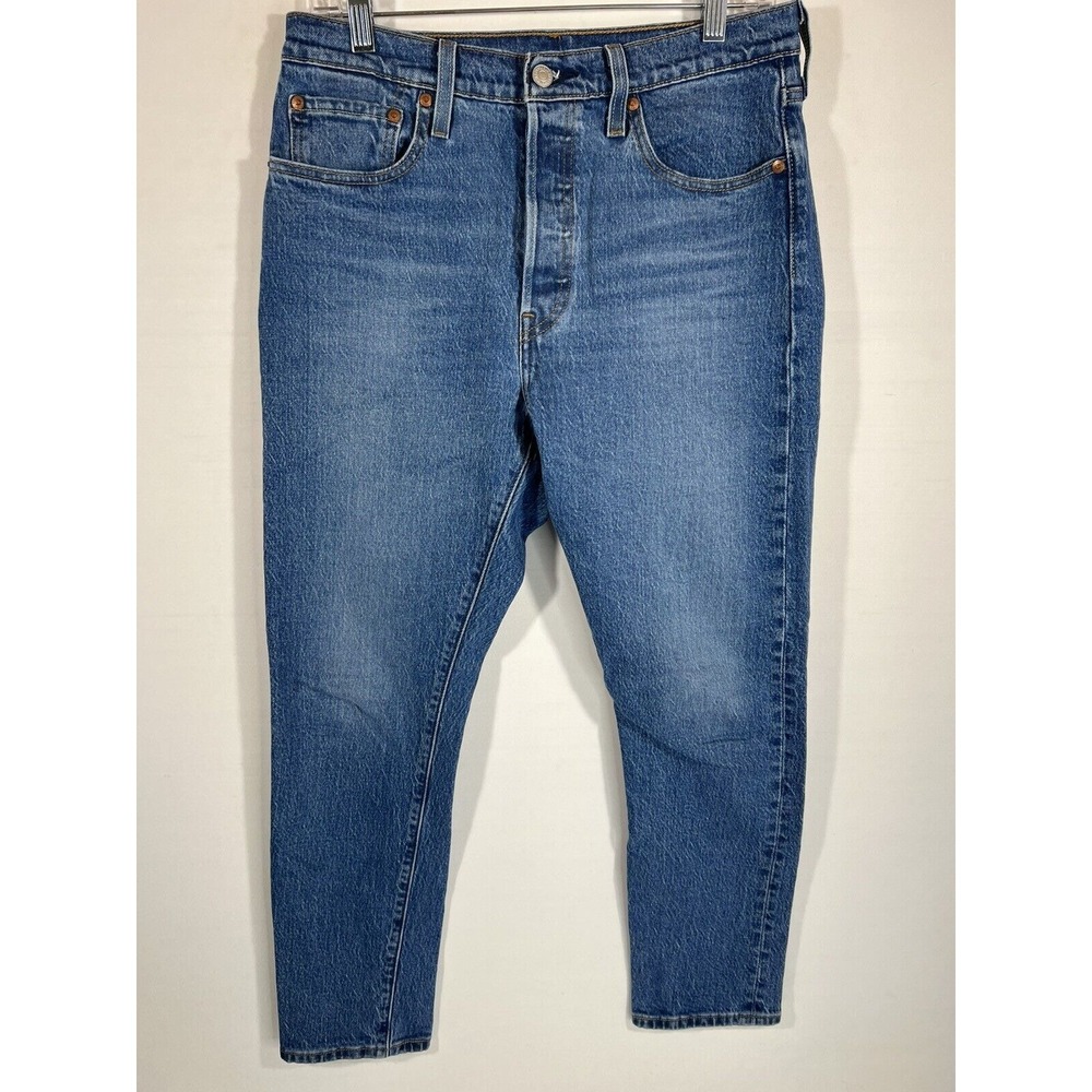 Levis 501 Jeans Womens 29x28 Button Fly Blue Vintage Heritage Denim Style